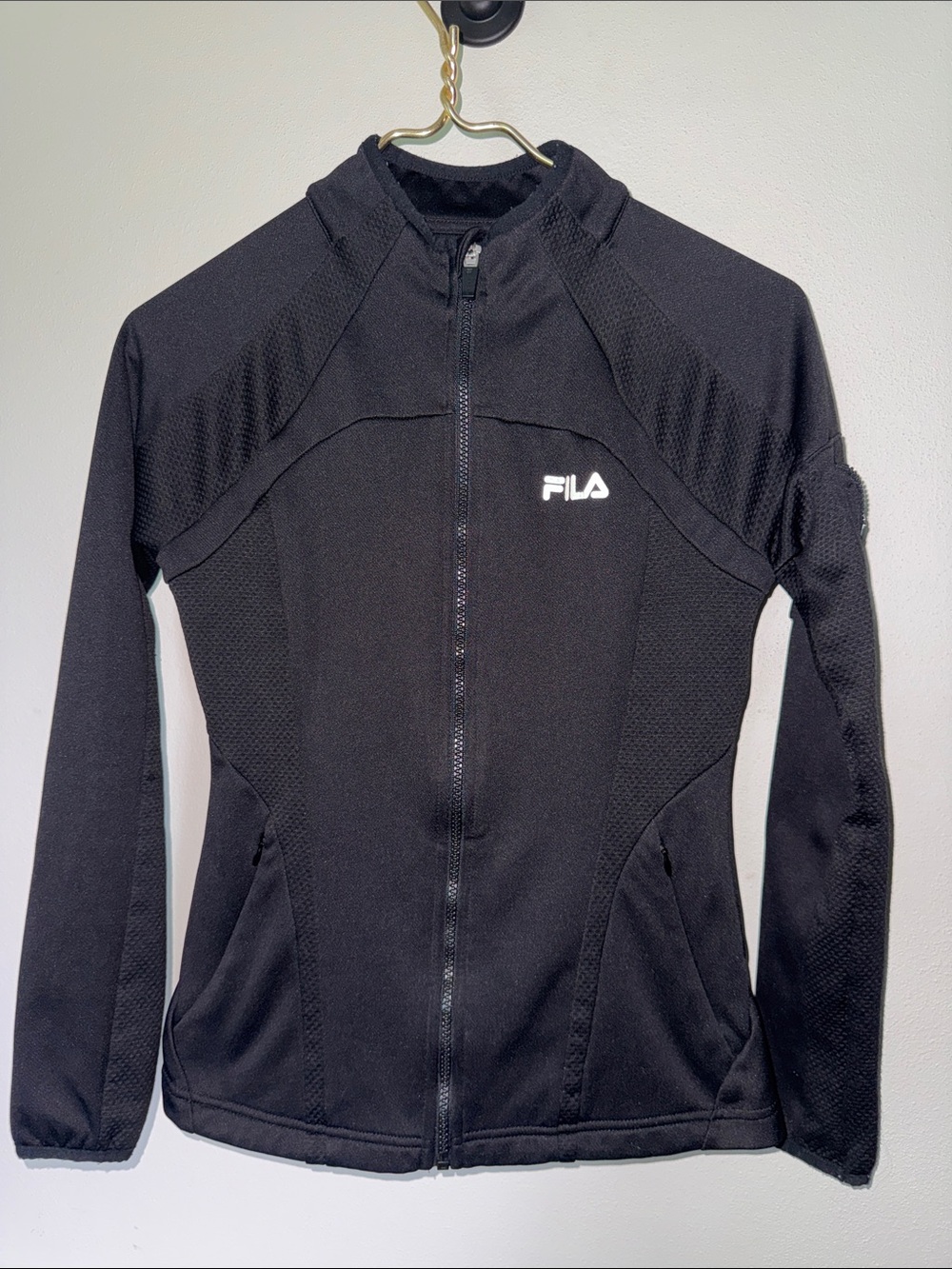 Fila Black Zip-Up Performance Jacket